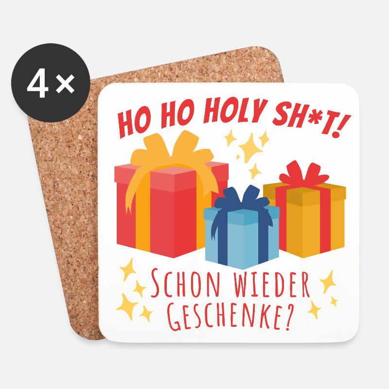 Geschenkeschock! - Untersetzer (4er-Set) - Weiß