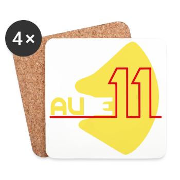 Logo of the Aude department 11 - Coasters (set of 4) - white - Front