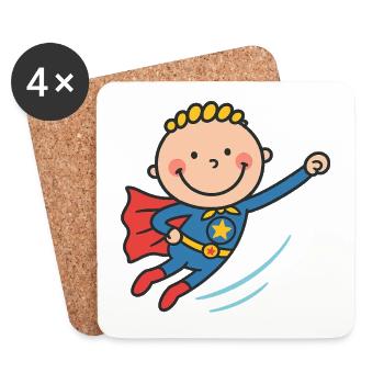 Hero Baby Flying Adventure - Dessous de verre (lot de 4) - blanc - Devant