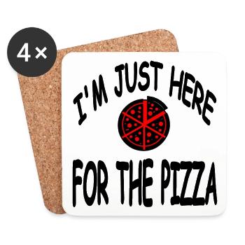 Pizza - Coasters (set of 4) - white - Front