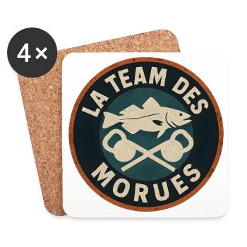 La Team des Morues Patch - Dessous de verre (lot de 4) - blanc - Devant