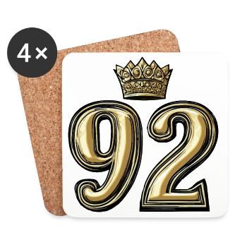 92 Number Krone - Coasters (set of 4) - white - Front