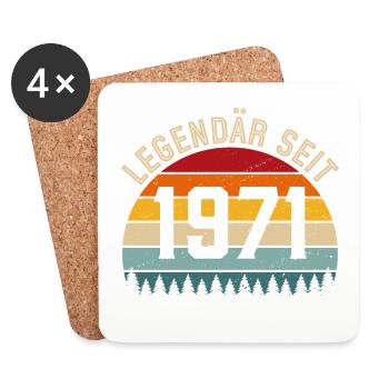 Legendary since 1971 – Born in 1971 - Coasters (set of 4) - white - Front