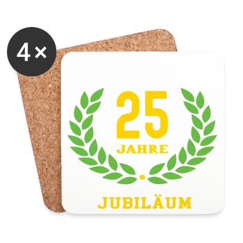 Interior decorator Anniversary 25 years 25 years anniversary - Coasters (set of 4) - white - Front