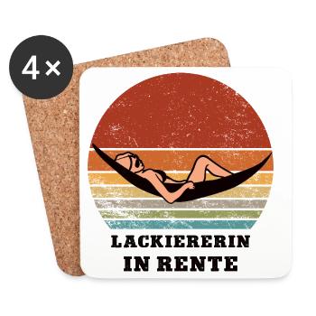 Lackiererin Rente Ruhestand Rentnerin Lackiererei - Untersetzer (4er-Set) - Weiß - Vorne