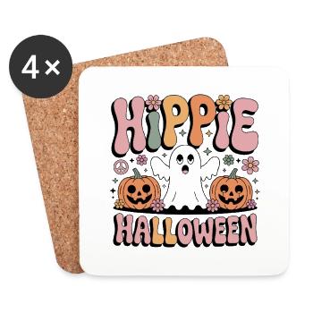 Hippie Halloween - Untersetzer (4er-Set) - Weiß - Vorne