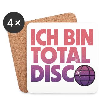 Je suis totalement disco - Dessous de verre (lot de 4) - blanc - Devant