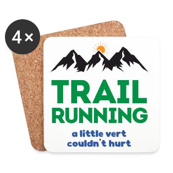 Trailrunning - ein bisschen Ver kann nicht schaden - Untersetzer (4er-Set) - Weiß - Vorne
