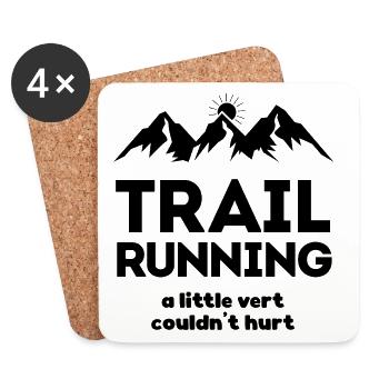 Trailrunning - ein bisschen Ver kann nicht schaden - Untersetzer (4er-Set) - Weiß - Vorne
