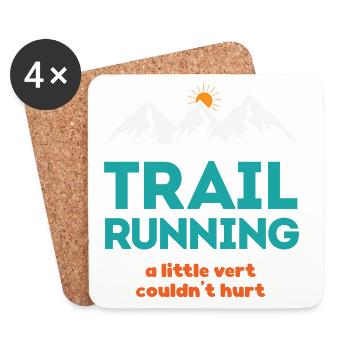 Trailrunning - ein bisschen Ver kann nicht schaden - Untersetzer (4er-Set) - Weiß - Vorne