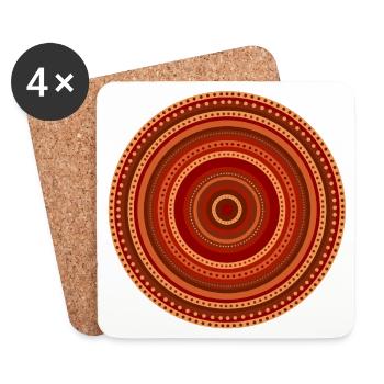 Mandala - Untersetzer (4er-Set) - Weiß - Vorne