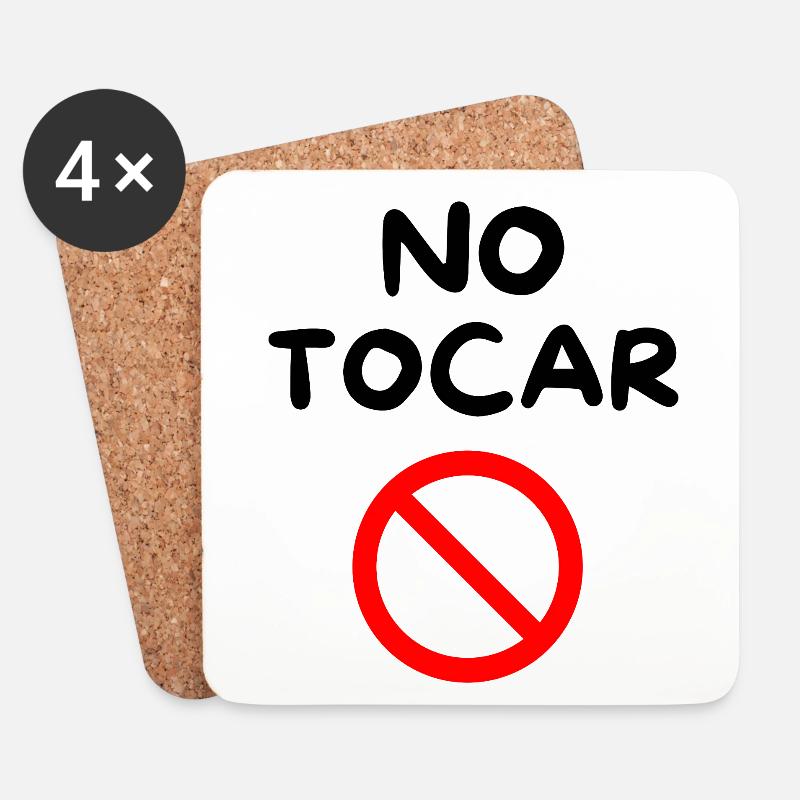 NICHT BERÜHREN 🚫 - Untersetzer (4er-Set) - Weiß