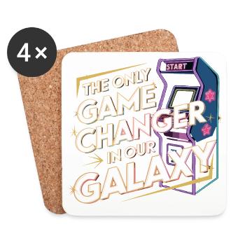  The Only Game Changer In Our Galaxy Retro Arcade - Untersetzer (4er-Set) - Weiß - Vorne