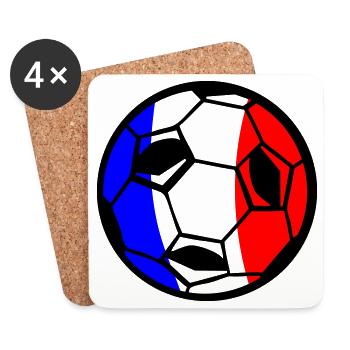 Football France - Coasters (set of 4) - white - Front