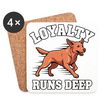 Loyalität Läuft Tief – Foxred Labrador - Untersetzer (4er-Set) - Weiß - Vorne