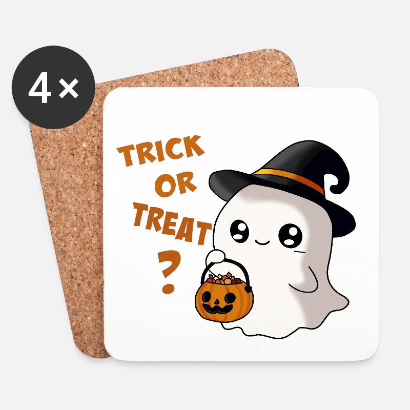 ghost - Coasters (set of 4) - white