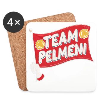 Team Pelmeni Pelmenis - Untersetzer (4er-Set) - Weiß - Vorne