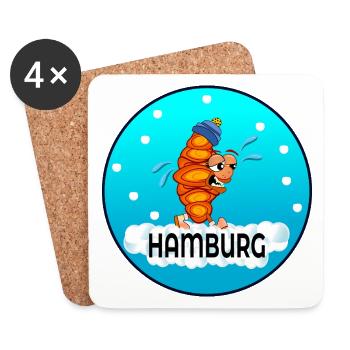 NEIGE D’HIVER HAMBOURG FRANZBRÖTCHEN - Dessous de verre (lot de 4) - blanc - Devant