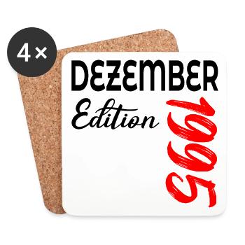 31. GEBURTSTAG 1995 DEZEMBER - Untersetzer (4er-Set) - Weiß - Vorne
