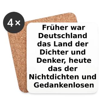 Poet and thinker? - Coasters (set of 4) - white - Front