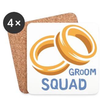 Groom Squad Ringe Junggesellenabschied - Untersetzer (4er-Set) - Weiß - Vorne