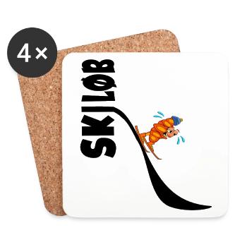 Skispaß Croissants - Untersetzer (4er-Set) - Weiß - Vorne