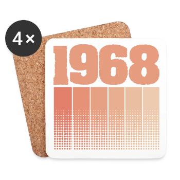 1968 - Untersetzer (4er-Set) - Weiß - Vorne