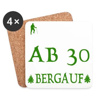 AB30 birthday it is only uphill - Coasters (set of 4) - white - Front
