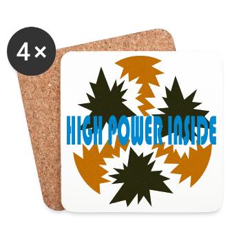 Haute puissance de Cean - Dessous de verre (lot de 4) - blanc - Devant