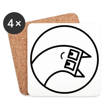 Cat – Cute pet for cat lovers - Coasters (set of 4) - white - Front