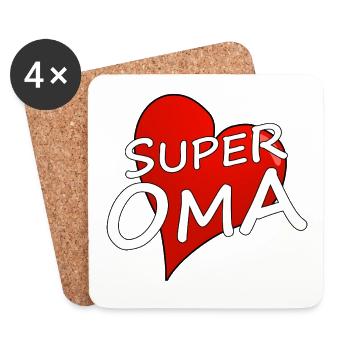 Super granny - Coasters (set of 4) - white - Front