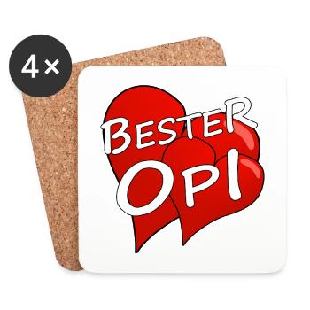 BESTER OPI - Untersetzer (4er-Set) - Weiß - Vorne