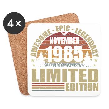 Novembre 1985 Édition Limitée Rétro Novembre 1985 - Dessous de verre (lot de 4) - blanc - Devant