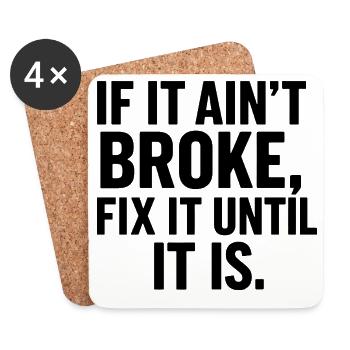 Craftsman sayings for do-it-yourselfers mechanics - Coasters (set of 4) - white - Front