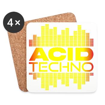 Acid Techno Pulse - Coasters (set of 4) - white - Front