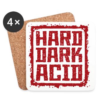 Hard Dark Acid - Coasters (set of 4) - white - Front