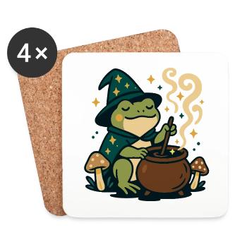 Zauberfrosch Magie Fantasy Design - Untersetzer (4er-Set) - Weiß - Vorne