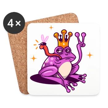 Prince Crapaud - Dessous de verre (lot de 4) - blanc - Devant