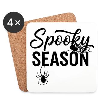 Spooky Season Spider Illustration - Untersetzer (4er-Set) - Weiß - Vorne