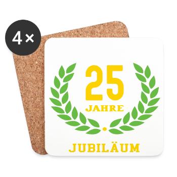 Plumber Anniversary 25 Years 25th Anniversary - Coasters (set of 4) - white - Front