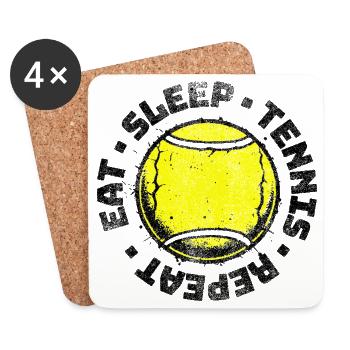 Tennis manger dormir Tennis Repeat Ball Sweat à capuche - Dessous de verre (lot de 4) - blanc - Devant