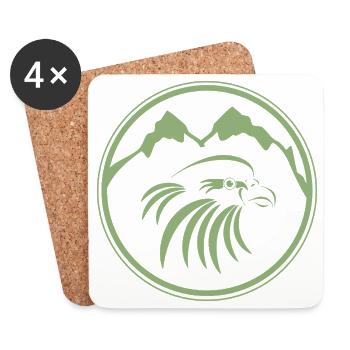 Adler_001c - Dessous de verre (lot de 4) - blanc - Devant