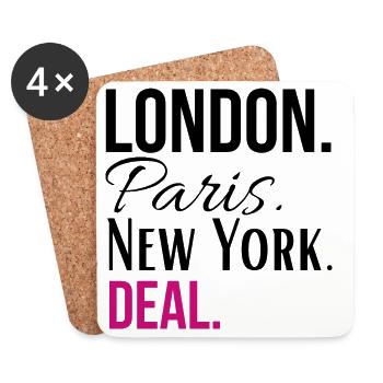 Kopie_von_London - Dessous de verre (lot de 4) - blanc - Devant