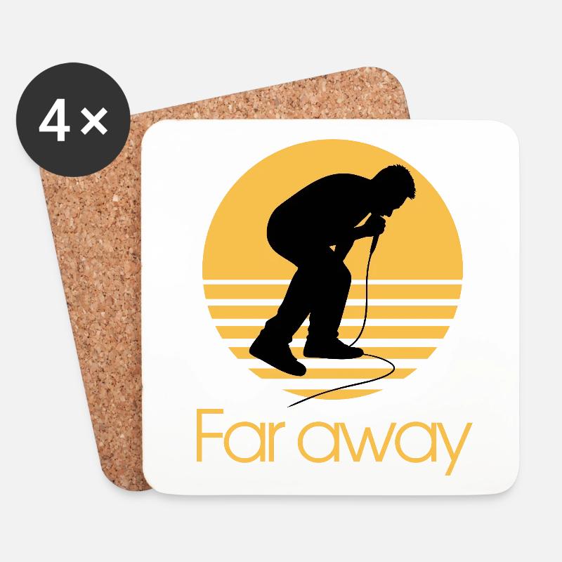 FAR AWAY - SÄNGERIN - Untersetzer (4er-Set) - Weiß