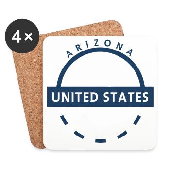 Arizona, Vereinigte Staaten Arc - Untersetzer (4er-Set) - Weiß - Vorne