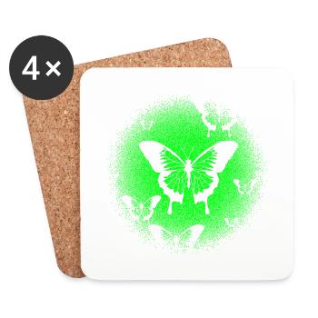 Butterfly - Coasters (set of 4) - white - Front
