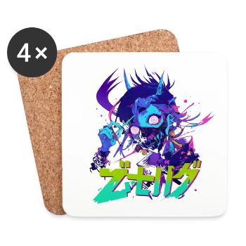 Neon_Oni_Cyberpunk - Dessous de verre (lot de 4) - blanc - Devant