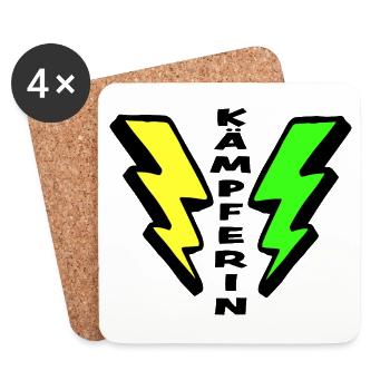 Lucky Charm: Fighter - Coasters (set of 4) - white - Front