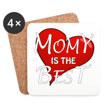 MOMY IS THE BEST - Coasters (set of 4) - white - Front