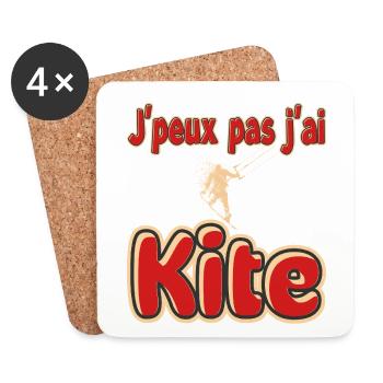 I can't I kite - Coasters (set of 4) - white - Front